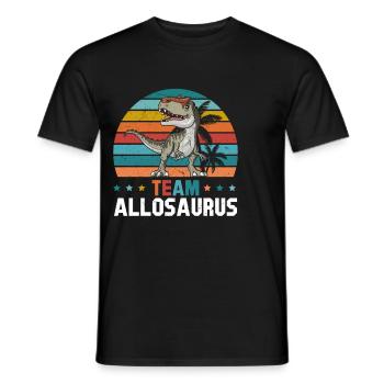 Dinosaur Funny Dino Lover - Team Allosaurus - Men's T-Shirt - black - Front - AI Model Male 178 light (178cm)