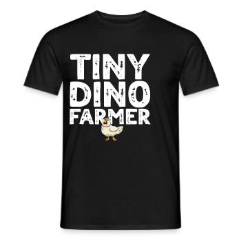 Petit dino fermier - Dinosaure Drôle Dino Farmer - T-shirt homme - noir - Devant - AI Model Male 178 light (178cm)
