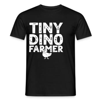 Dino Funny Dinosaur Farmer - Tiny dino farmer - Männer T-Shirt - Schwarz - Vorne - AI Model Male 178 light (178cm)