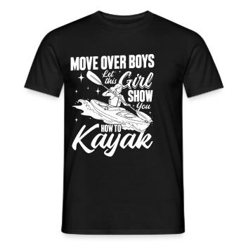 Déplacez-vous les garçons, laissez cette fille vous montrer comment faire du kayak - T-shirt homme - noir - Devant - AI Model Male 178 light (178cm)