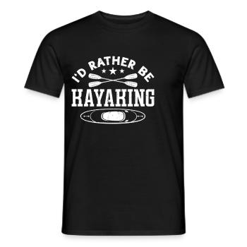 Watersports Kayaking Kayaker - I'd Rather be - Männer T-Shirt - Schwarz - Vorne - AI Model Male 178 light (178cm)