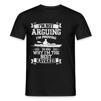 I'm proving to you why I'm the best Kayaker - Men's T-Shirt - black - Front - AI Model Male 178 light (178cm)