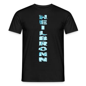 Heilbronn Germany City Font Skyline Home - Men's T-Shirt - black - Front - AI Model Male 178 light (178cm)
