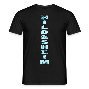 Hildesheim Allemagne City Font Skyline - T-shirt homme - noir - Devant - AI Model Male 178 light (178cm)