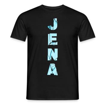 Jena Deutschland Stadt Schrift Skyline Heimat - Männer T-Shirt - Schwarz - Vorne - AI Model Male 178 light (178cm)