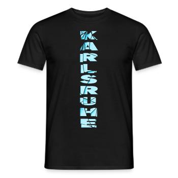 Karlsruhe Deutschland Stadt Schrift Skyline Heimat - Männer T-Shirt - Schwarz - Vorne - AI Model Male 178 light (178cm)
