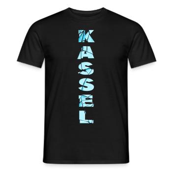Kassel Germany City Font Skyline Home - Men's T-Shirt - black - Front - AI Model Male 178 light (178cm)