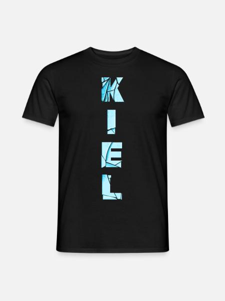 Kiel Deutschland Stadt Schrift Skyline Heimat - Männer T-Shirt - Schwarz