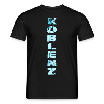 Koblenz Germany City Font Skyline Home - Men's T-Shirt - black - Front - AI Model Male 178 light (178cm)