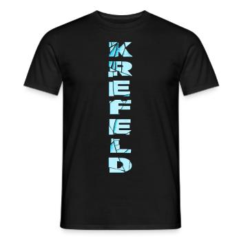 Krefeld Germany City Font Skyline Home - Men's T-Shirt - black - Front - AI Model Male 178 light (178cm)
