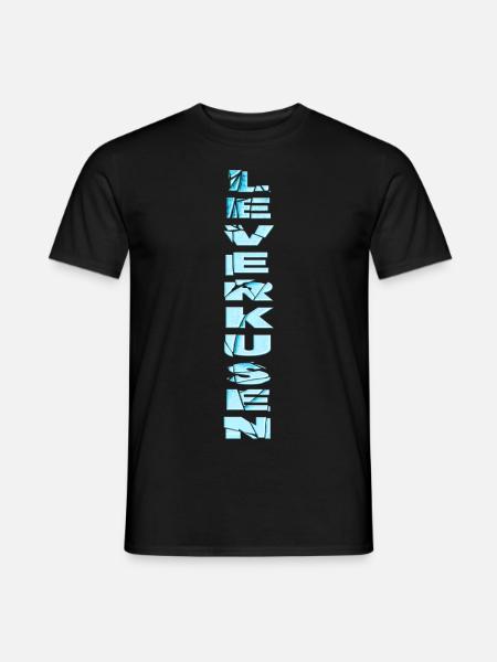 Leverkusen Deutschland Stadt Schrift Heimat - Männer T-Shirt - Schwarz