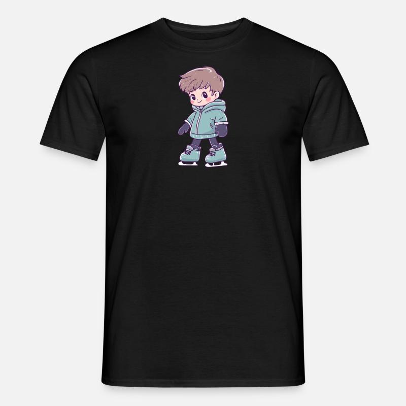 Eislauf Iceskating - Männer T-Shirt - Schwarz