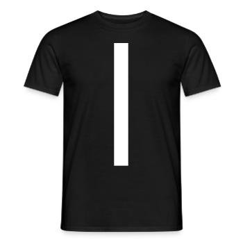 strich cool idee balken weiss Für Was Ihr Wollt - Männer T-Shirt - Schwarz - Vorne - AI Model Male 178 light (178cm)