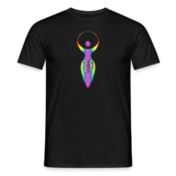 Spiritual Symbol - Goddess Of Earth Gaya 3 - Men's T-Shirt - black - Front - AI Model Male 178 light (178cm)