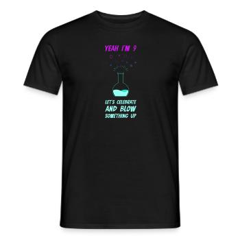 Anniversaire scientifique Nine Science - T-shirt homme - noir - Devant - AI Model Male 178 light (178cm)