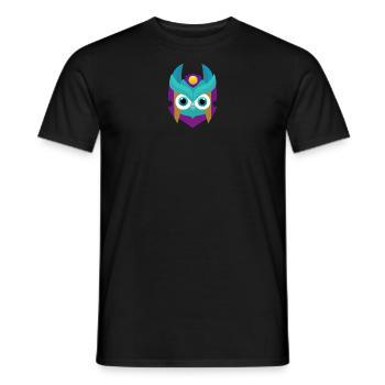 Samurai Owl - Men's T-Shirt - black - Front - AI Model Male 178 light (178cm)