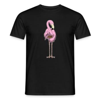 Gâteau flamant rose - T-shirt homme - noir - Devant - AI Model Male 178 light (178cm)