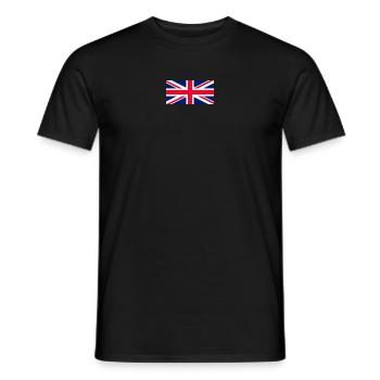 Drapeau du Royaume-Uni (petit) - T-shirt homme - noir - Devant - AI Model Male 178 light (178cm)