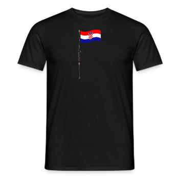 Kroatien Nationalfarben Urlaub Reise Spruch - Männer T-Shirt - Schwarz - Vorne - AI Model Male 178 light (178cm)