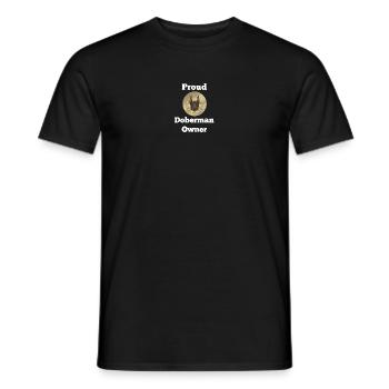 Dobermannspruch, Proud Doberman Owner - Männer T-Shirt - Schwarz - Vorne - AI Model Male 178 light (178cm)