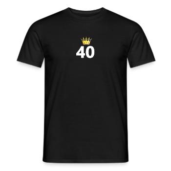gratulieren, 40 unisex - Männer T-Shirt - Schwarz - Vorne - AI Model Male 178 light (178cm)