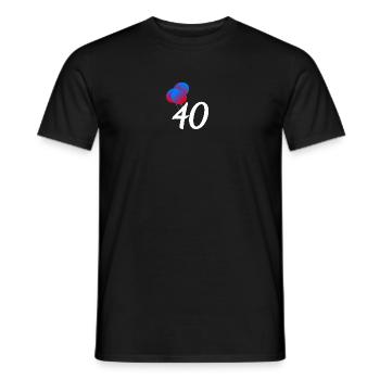 für jedermann, 40 GB Ballons - Männer T-Shirt - Schwarz - Vorne - AI Model Male 178 light (178cm)