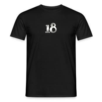 für männer, 18 metallischer farbverlauf - Männer T-Shirt - Schwarz - Vorne - AI Model Male 178 light (178cm)