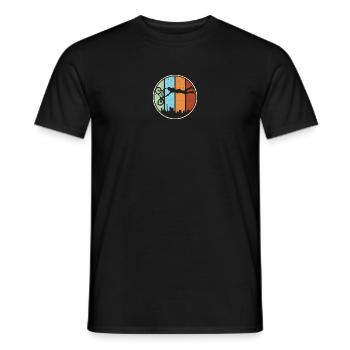 Urbane Mountainbike-Silhouette - Männer T-Shirt - Schwarz - Vorne - AI Model Male 178 light (178cm)