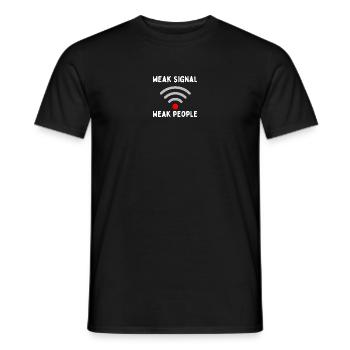 Weak signal - Men's T-Shirt - black - Front - AI Model Male 178 light (178cm)