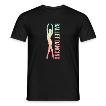 Balletttänzer - Männer T-Shirt - Schwarz - Vorne - AI Model Male 178 light (178cm)