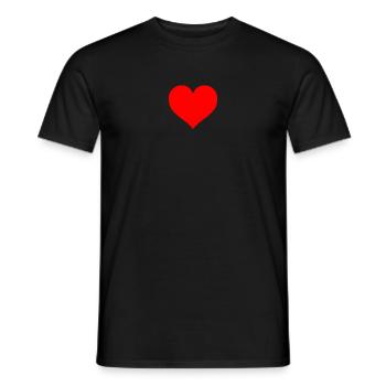 Herz - Männer T-Shirt - Schwarz - Vorne - AI Model Male 178 light (178cm)
