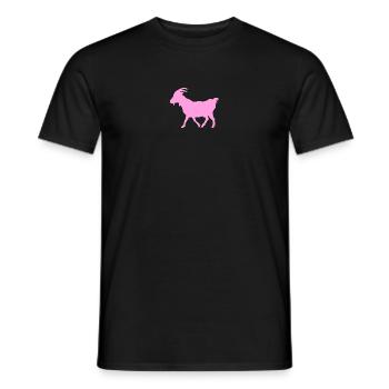 Ziege rosa G.O.A.T. - Männer T-Shirt - Schwarz - Vorne - AI Model Male 178 light (178cm)