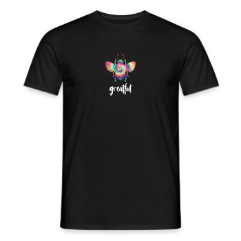 Tie Dye Bee Greatful Biene Be Greatful - T-shirt homme - noir - Devant - AI Model Male 178 light (178cm)