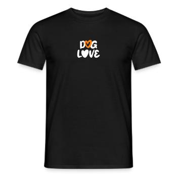 Dog Love Dogs Heart Love Pets Owner Fan - Men's T-Shirt - black - Front - AI Model Male 178 light (178cm)