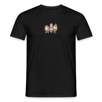 Demande en mariage bagues de mariage fiançailles - T-shirt homme - noir - Devant - AI Model Male 178 light (178cm)