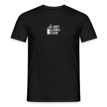 Vater Sohn Baby Geburt beste Freunde Flasche Milch - Männer T-Shirt - Schwarz - Vorne - AI Model Male 178 light (178cm)