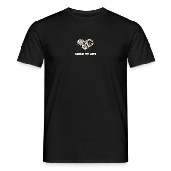 Leopardenmuster Herzmotiv , my love, afrikanische - Männer T-Shirt - Schwarz - Vorne - AI Model Male 178 light (178cm)