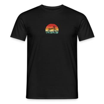 Retro Sunset Circle - Men's T-Shirt - black - Front - AI Model Male 178 light (178cm)