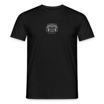 New York City, Natural History Museum, USA, Hand Drawing - Men's T-Shirt - black - Front - AI Model Male 178 light (178cm)