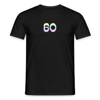 geschenkidee, 60 pastellfarbe - Männer T-Shirt - Schwarz - Vorne - AI Model Male 178 light (178cm)