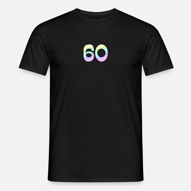 geschenkidee, 60 pastellfarbe - Männer T-Shirt - Schwarz