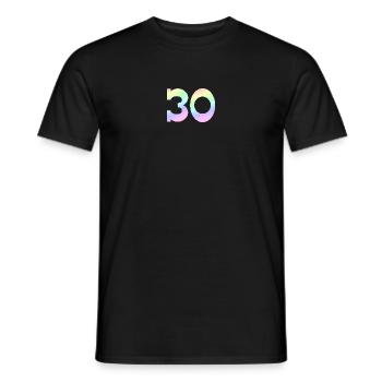 feiern, 30 pastell Verlauf - Männer T-Shirt - Schwarz - Vorne - AI Model Male 178 light (178cm)