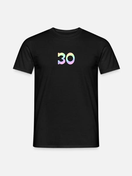 feiern, 30 pastell Verlauf - Männer T-Shirt - Schwarz
