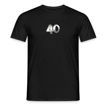 geschenk, 40 metallisch - Männer T-Shirt - Schwarz - Vorne - AI Model Male 178 light (178cm)