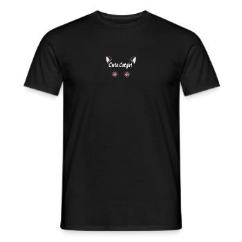 cute Cat girl, Ohren, tier tatzen - Männer T-Shirt - Schwarz - Vorne - AI Model Male 178 light (178cm)