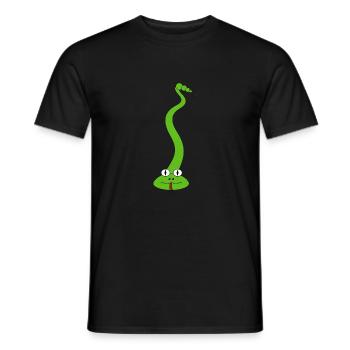 Green snake 1 - Men's T-Shirt - black - Front - AI Model Male 178 light (178cm)