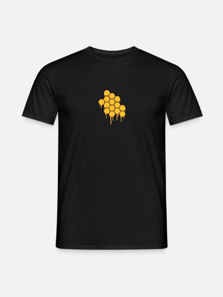Honeycombs Pattern - Men's T-Shirt - black