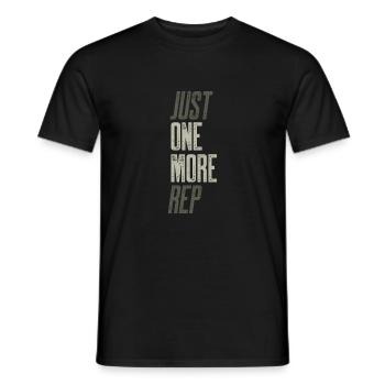 ONE MORE - Männer T-Shirt - Schwarz - Vorne - AI Model Male 178 light (178cm)