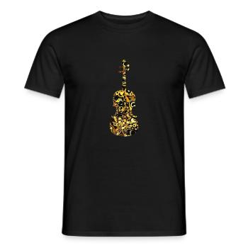YellowInBolle Violin - Men's T-Shirt - black - Front - AI Model Male 178 light (178cm)