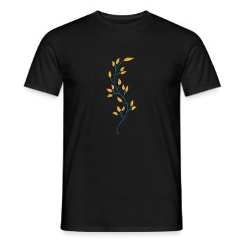 Flower Blume Pflanze - Männer T-Shirt - Schwarz - Vorne - AI Model Male 178 light (178cm)